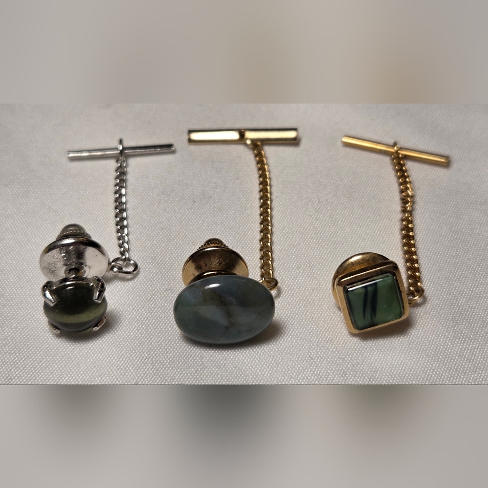 Elegant Gold and Silver Tieclip Set
